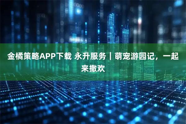 金橘策略APP下载 永升服务｜萌宠游园记，一起来撒欢