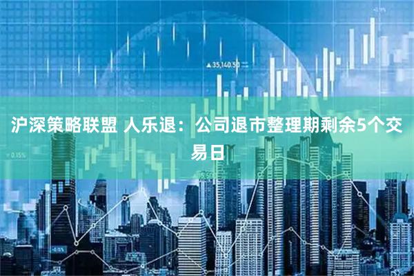 沪深策略联盟 人乐退：公司退市整理期剩余5个交易日
